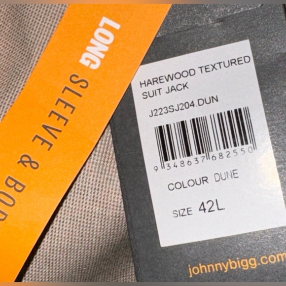 Tall Harewood Textured Solid Stretch Blazer Suit Coat Jacket  Dune 42L 46L NWT - Picture 11 of 11